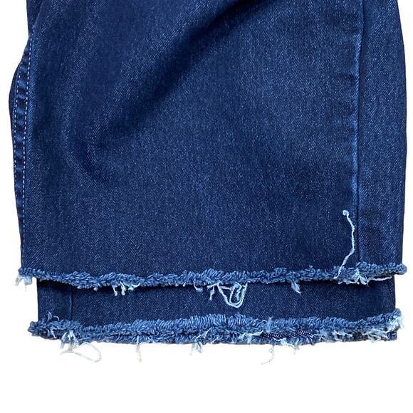 Bermuda Jean‎ Shorts Women's Sz 32" Cutoffs Stretch Denim Modest Retro Grunge - Picture 6 of 6